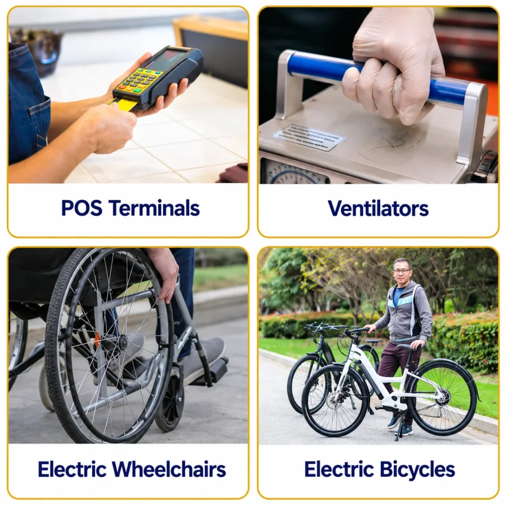 Custom 18650 battery pack applications: POS terminals, ventilators, electric wheelchairs and electric bicycles